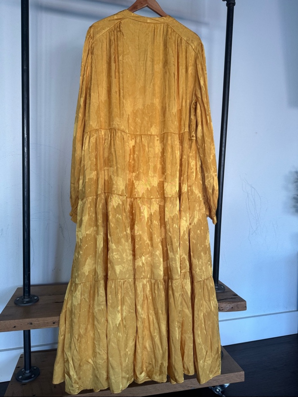 ANTHROPOLOGIE Maeve Tiered Yellow/Gold Maxi Dress  size 3X plus, - Picture 9 of 14